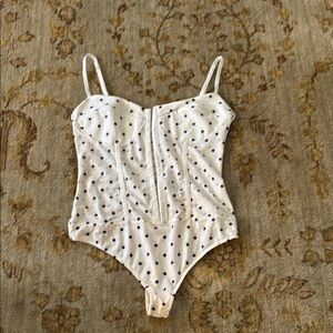 White Polka Dot Bodysuit